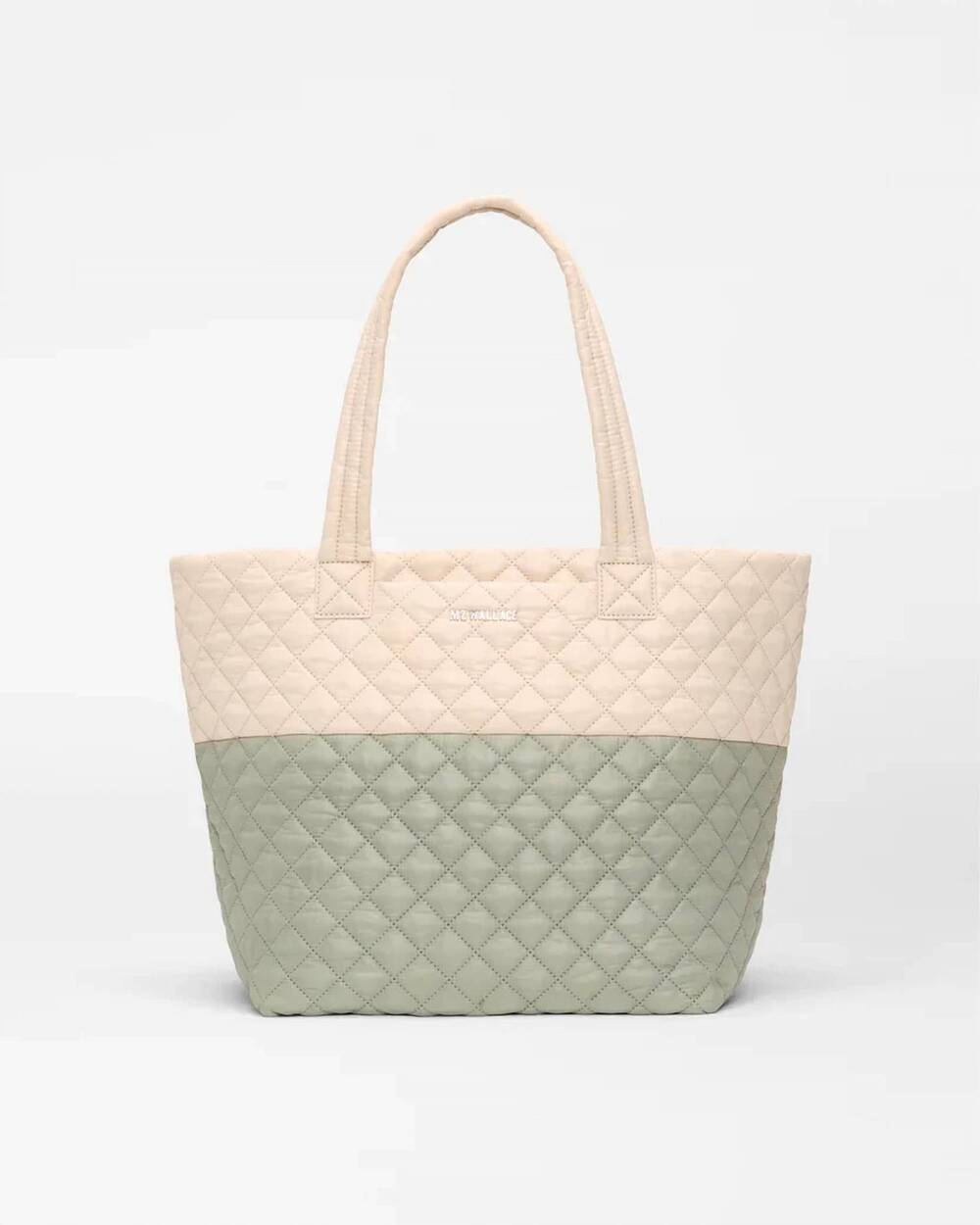 NEW MZ WALLACE women's medium metro tote deluxe ii bag in agave green/buff